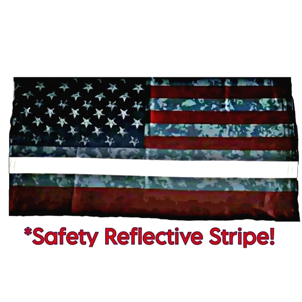 Tactical Reflective US Flag Hunting Balaclava Neck Gaiter Face Mask Scarf Headwr
